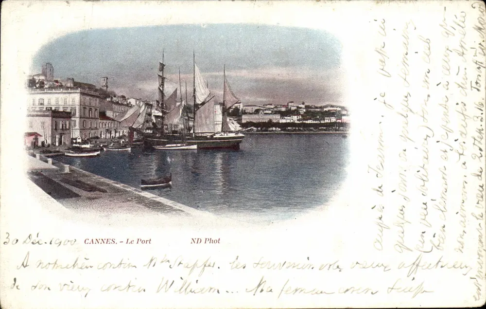 CANNES - O Porto — ND Phot, datada 30 de dez. 1900 - Frente