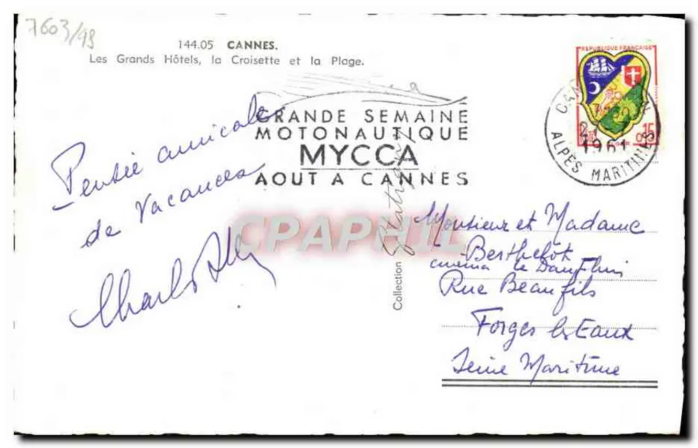 Cannes — Die Großen Hotels, die Croisette und der Strand — Edition Mycca - Rückseite