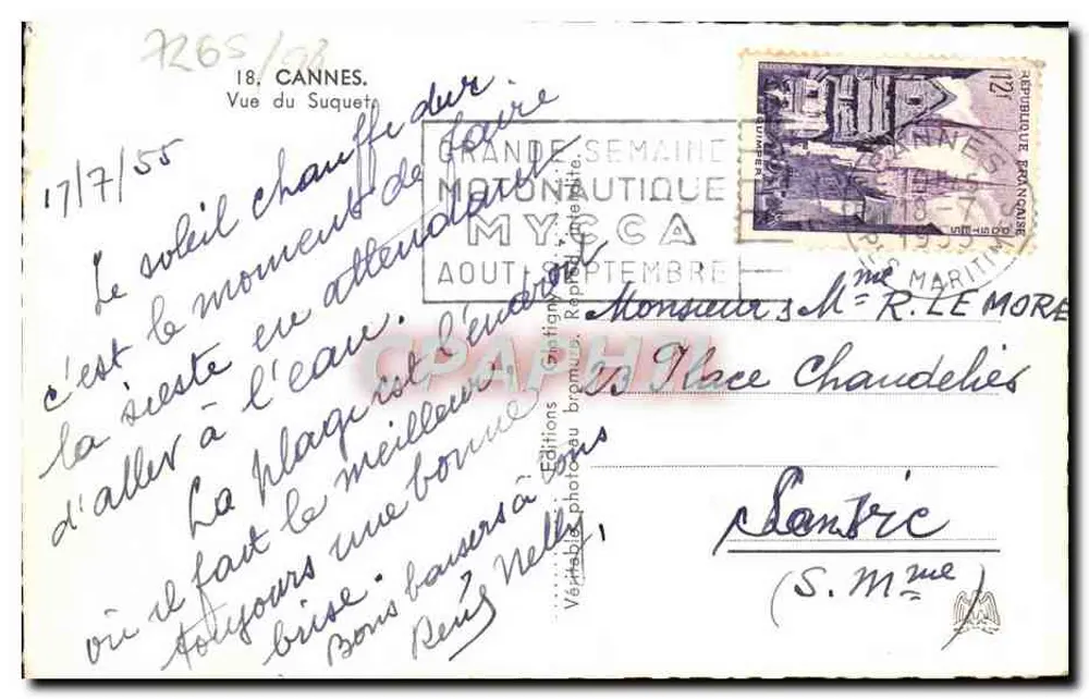 Vue du Suquet à Cannes — Éditeur : Éditions photographiques Repiffy - Verso