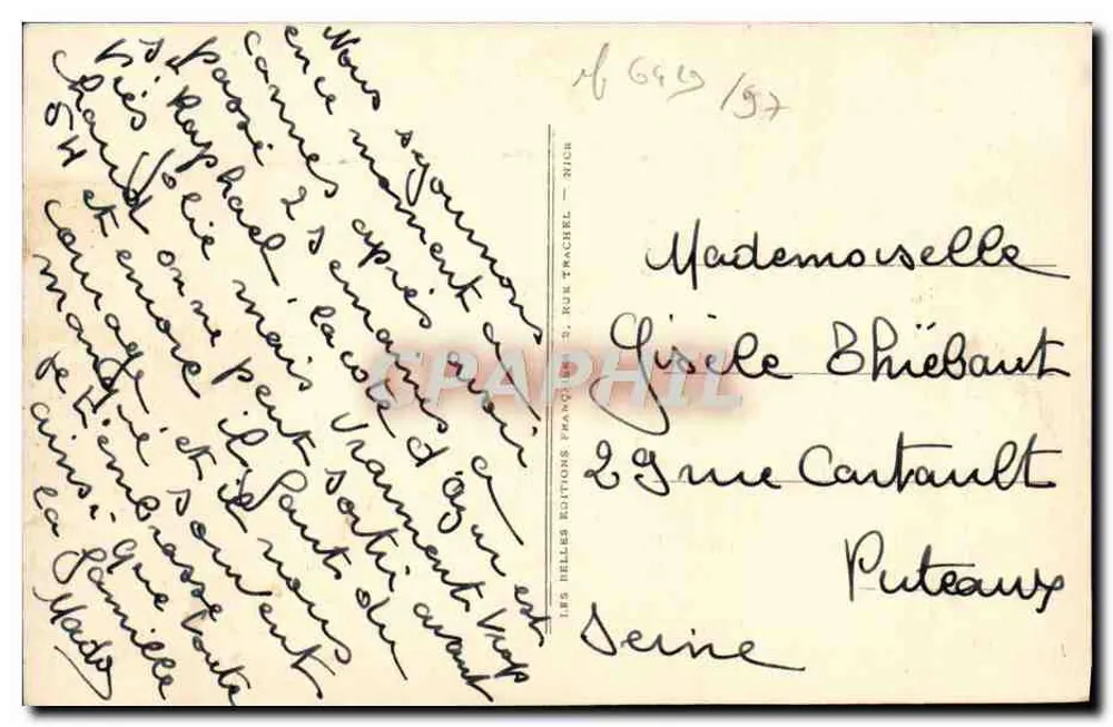 Cannes — Aussicht auf das Casino und die Croisette — LL 363 — Verlag: Les Belles Éditions Franco - Rückseite