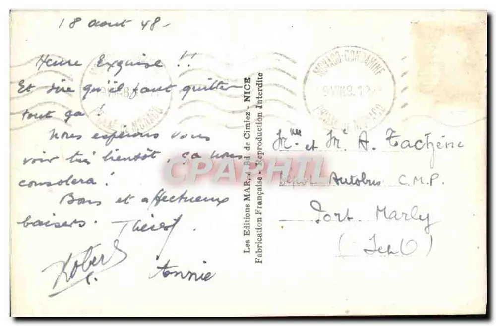 Cannes — zachód słońca — Éditions MAR, n°144 - Rewers
