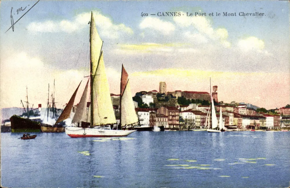 CANNES - Der Hafen und der Mont Chevalier — Éd. Baylone Frères n°402 - Vorderseite
