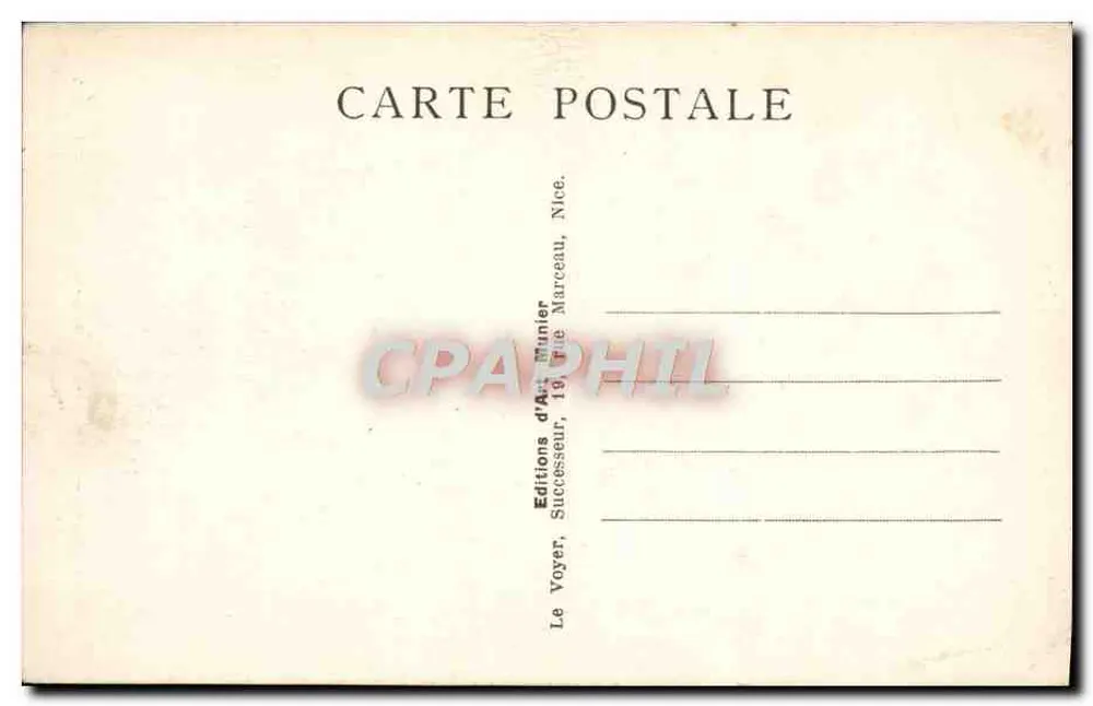 Cannes — Promenade de la Croisette — Photo Munier, n° 224 - Verso