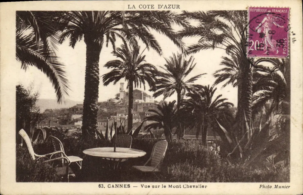 Cannes — Vista do Monte Chevalier — Foto Munier - Frente