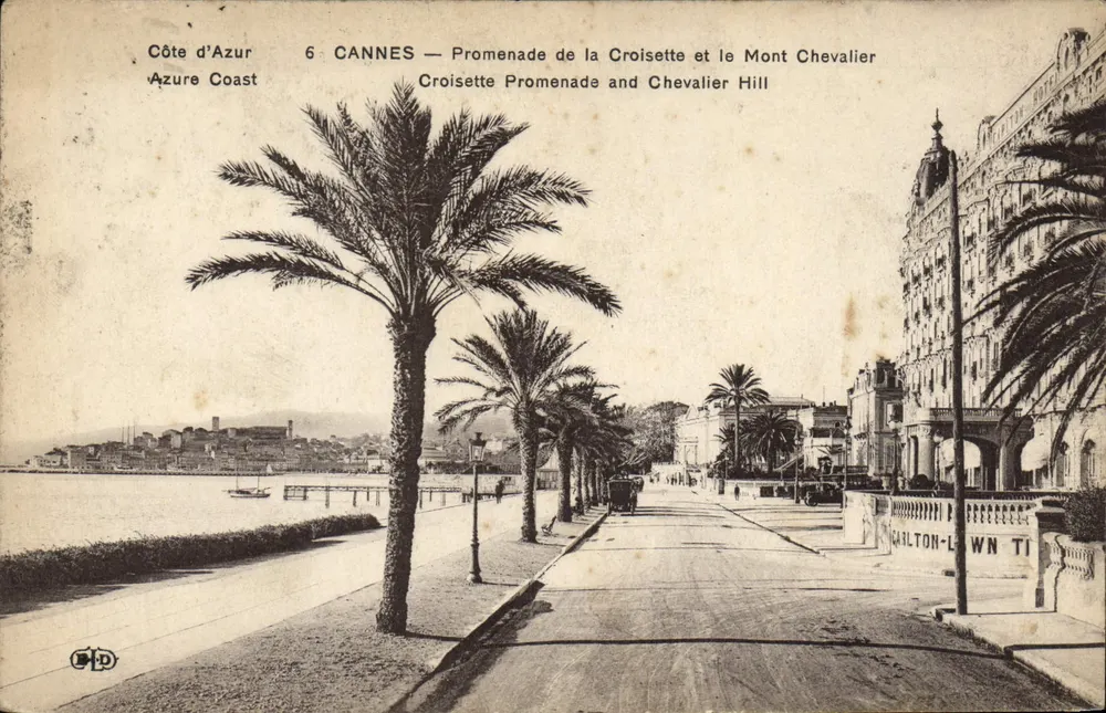 CANNES — Promenade de la Croisette und Mont Chevalier — Verlag BPD, Nr. 6 - Vorderseite
