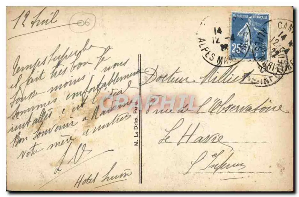 CANNES — Promenade de la Croisette und Mont Chevalier — Verlag BPD, Nr. 6 - Rückseite