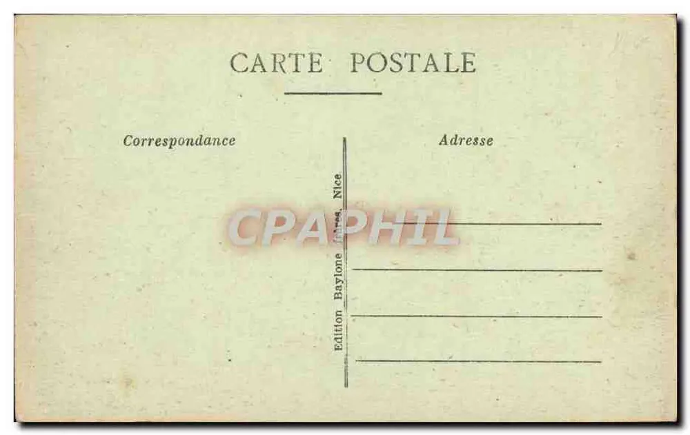 CANNES — Le Port und der Mont Chevalier — Édition Baylone, Nice, n° 105 - Rückseite