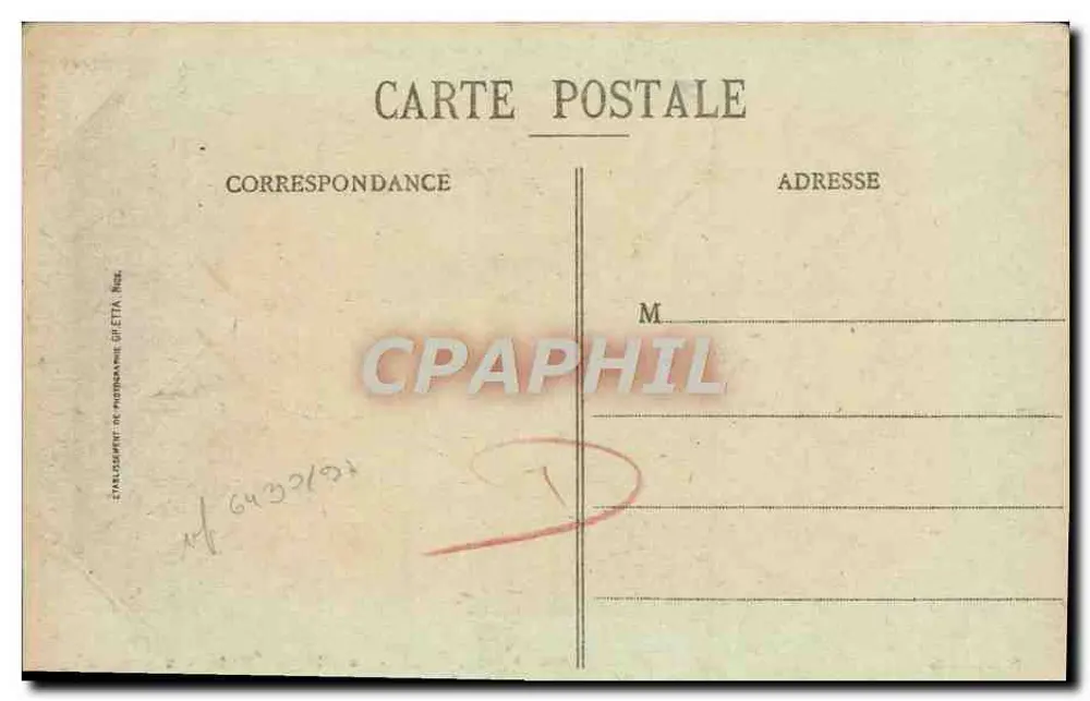 CANNES - A Praia - Barcos Lesteurs — Edição Gilotta n° 414 - Verso
