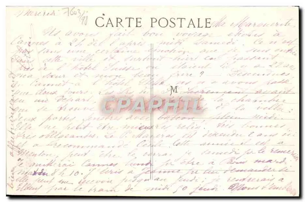 Le Cannet (A-M) - Villa Marie Alphonse — Lib. Maillan, édit. Cannes - Verso