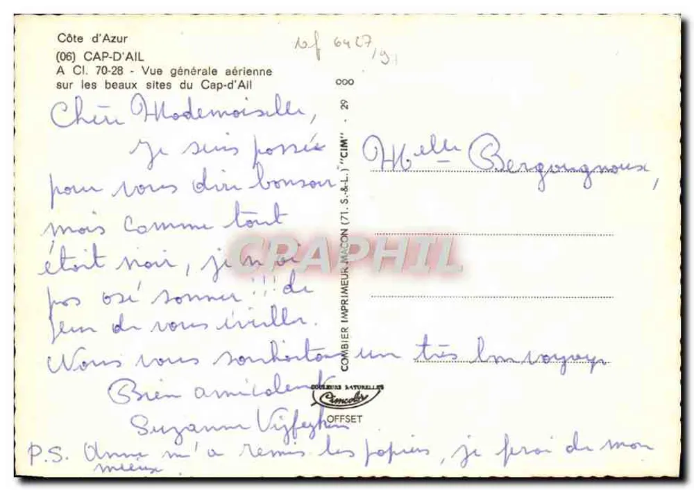 Cap-d'Ail — Allgemeine Luftaufnahme — Cimy - Rückseite