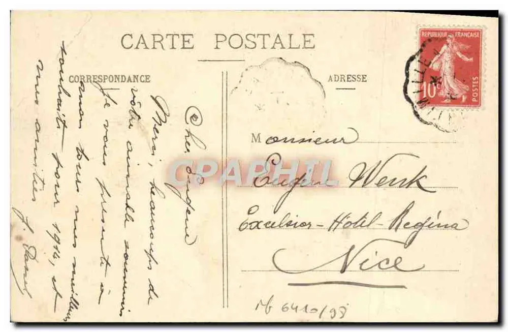 Eden-Hôtel - CAP D'AIL (A.M.) Francia - Reverso