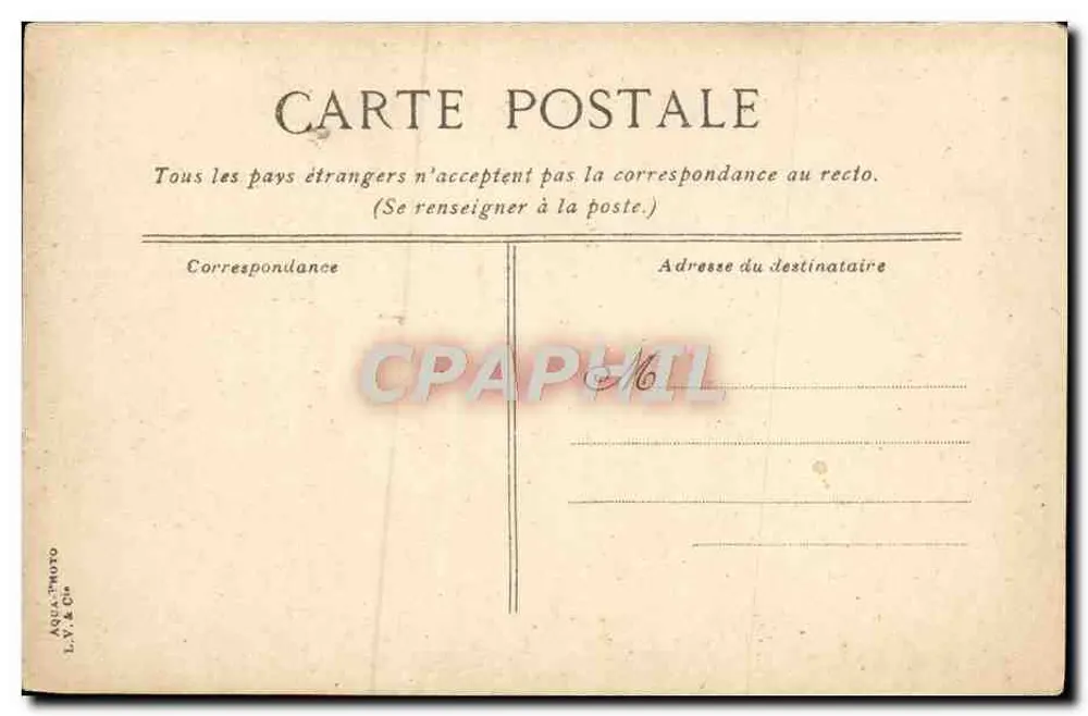 Golfe Juan — Anmeldung an Bord der Canots-Maures — Verlag AQUA PHOTO L.V. & Ch - Rückseite