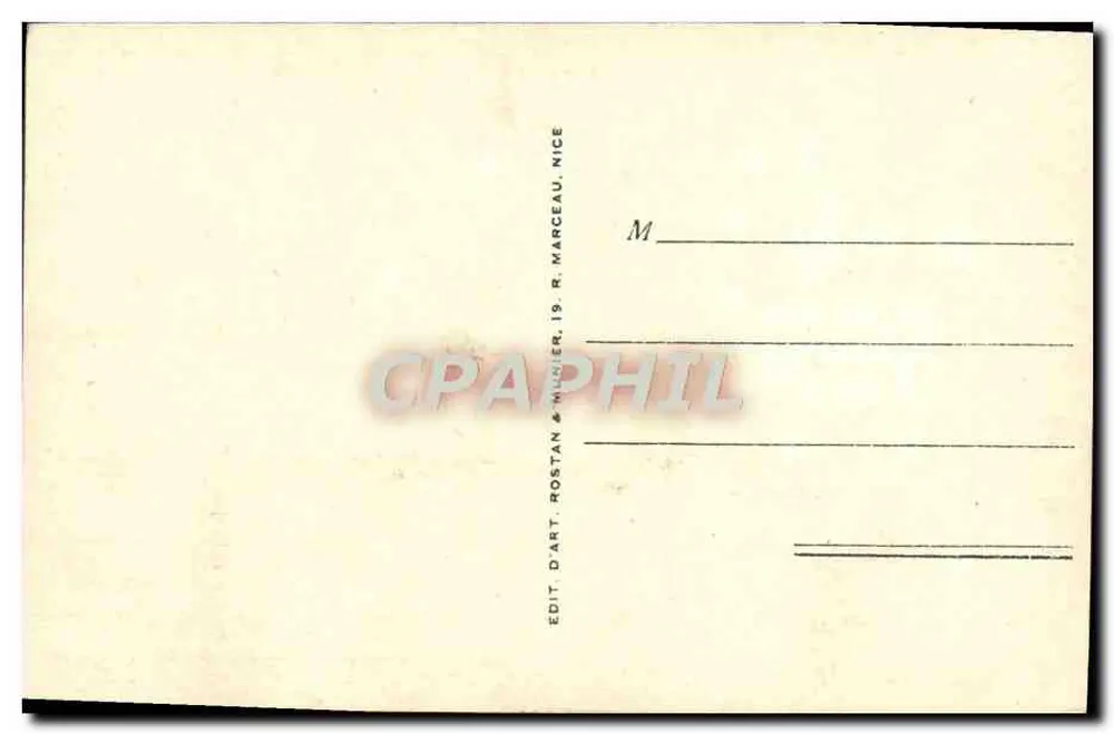 Gorges do Lobo — O Salto do Lobo — Editor Rostan & Minier, Nice, n° 710 - Verso