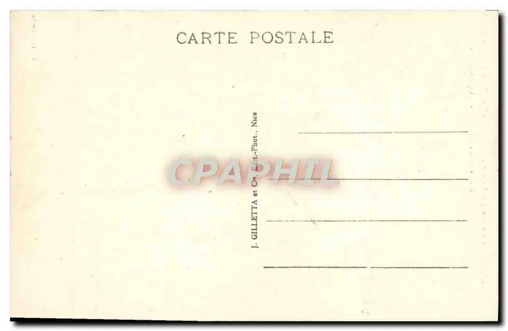 Gorges do Loup (A.-M.) - Ponte do Abismo — J. Gilletta e Cie, Nice, n° 3219 - Verso