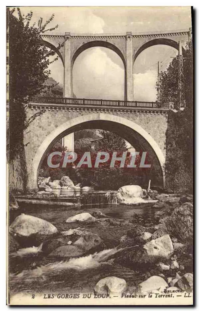 Die Gorges du Loup — Viadukt über den Torrent — Verlag: L. L. (L. L. L. ?) — Nr. 2 - Vorderseite