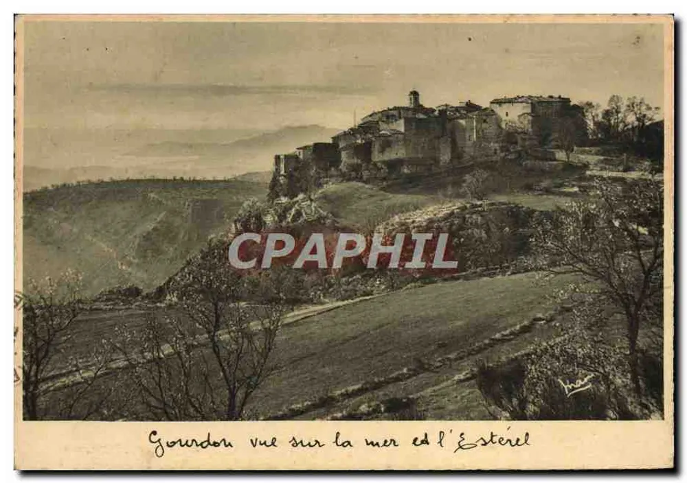 Gourdon vista para o mar e o Estérel - Frente