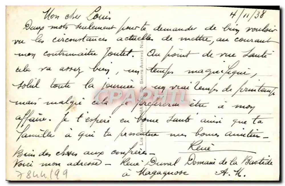 Grasse - Cité des Fleurs, die Fontaine und der Cours — (A.M.) - Rückseite