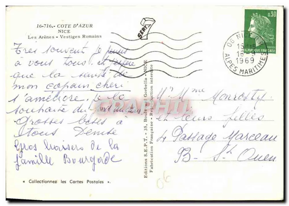 As Arenas — Vestígios Romanos — Côte d'Azur, Nice — Edições S.E.P.T. - Verso