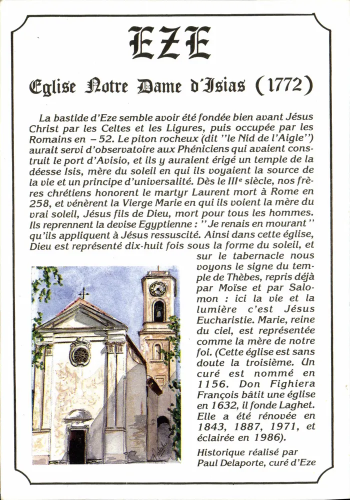 Igreja de Nossa Senhora de Isias — Eze - Frente
