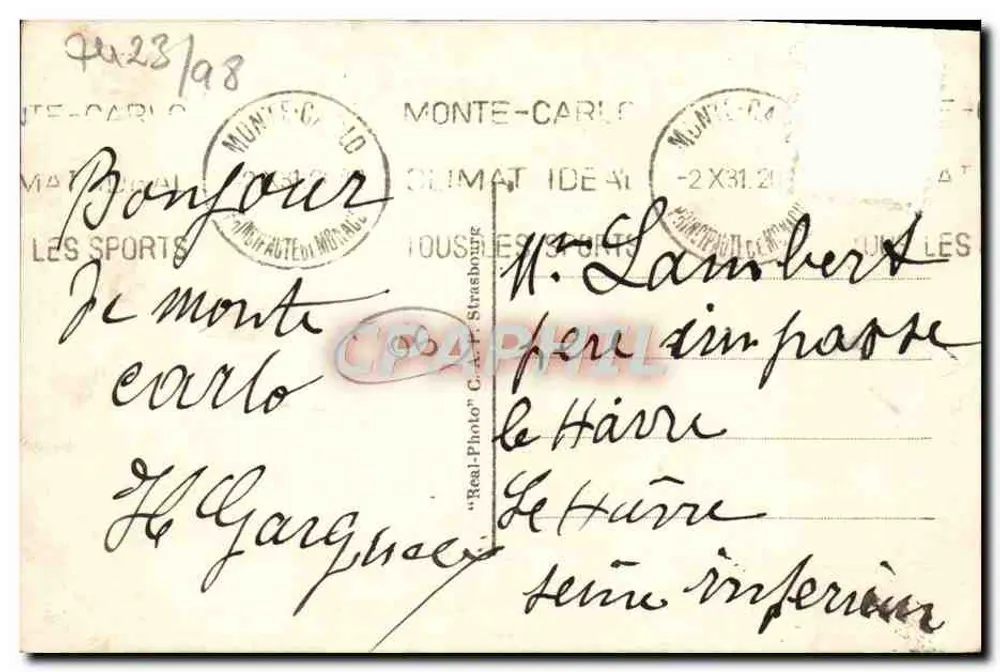 Eze — Vue générale — éditeur C.A.P. n°34 - Verso