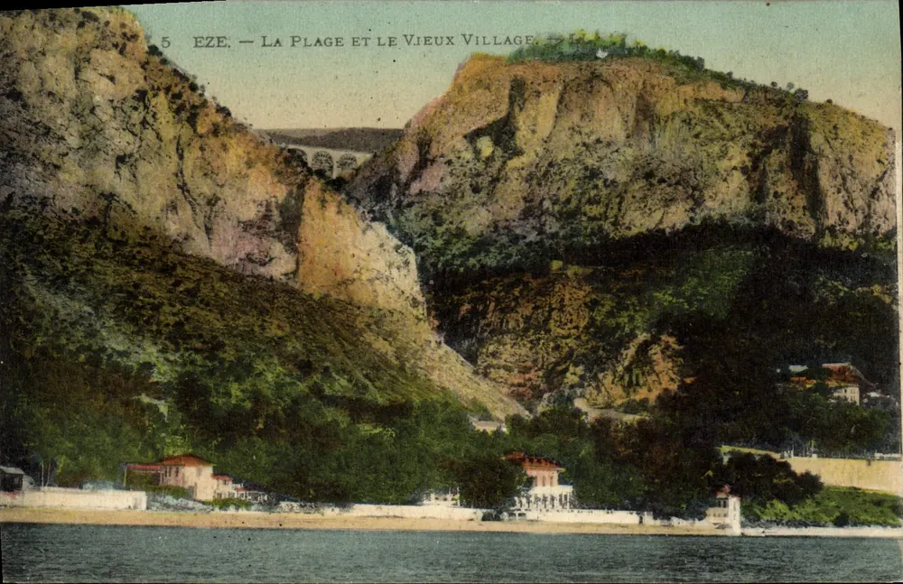Eze — La Playa y el Viejo Pueblo — Lévy Fils & Cie, París, n°5 - Anverso