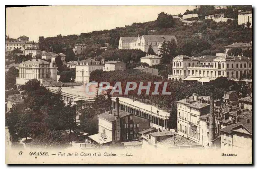 Grasse - Ansicht des Cours und des Casinos - Selecta - Vorderseite