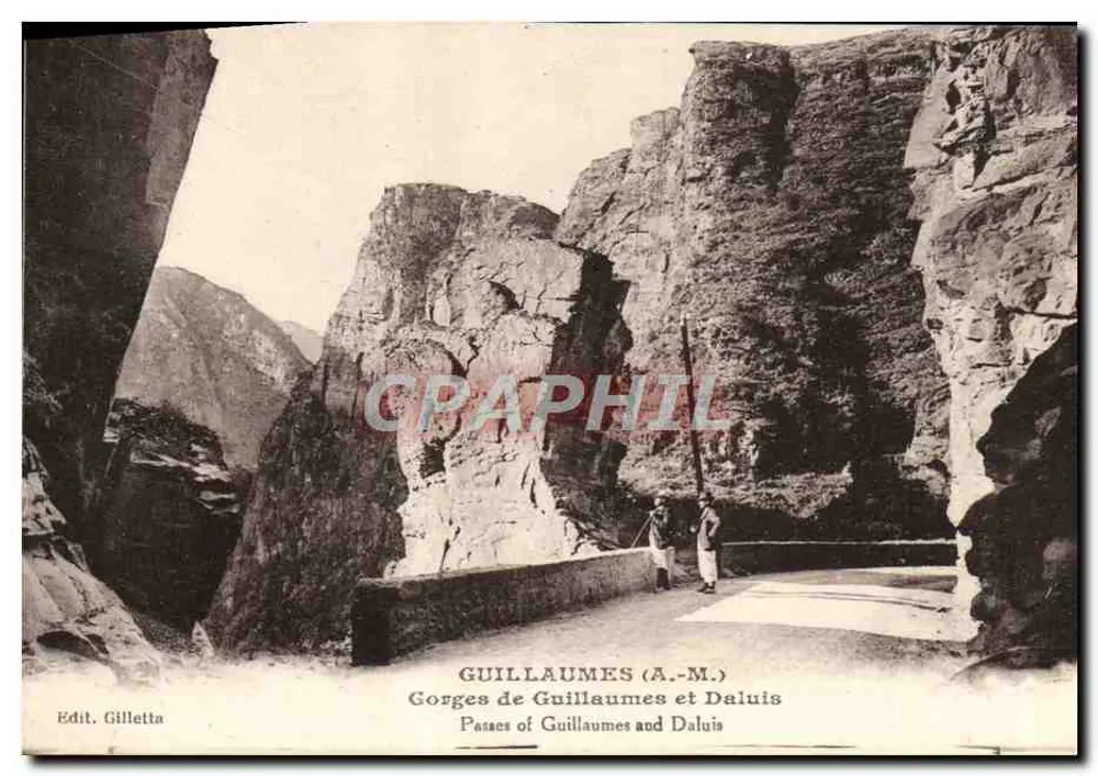 Gorges de Guillaumes et Daluis — Verlag Gilletta, Seriennummer nicht sichtbar - Vorderseite