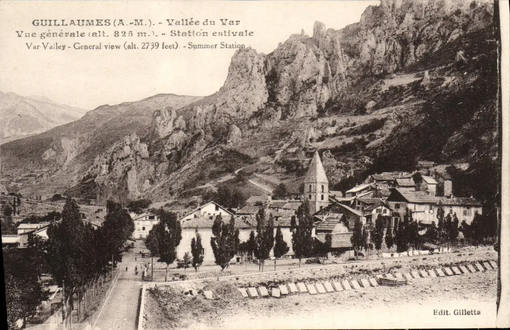 Guillaumes (A.M.) - Tal des Var - Allgemeine Ansicht (Höhe 825 m.) - Sommerstation - Vorderseite