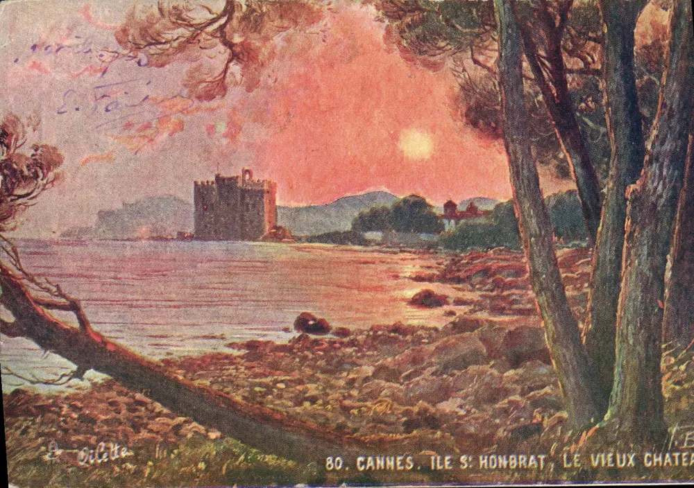 Cannes, Île Saint-Honorat, Das alte Schloss — Édition Tuck, n°80 - Vorderseite