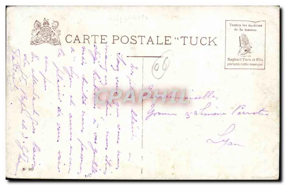 Cannes, Île Saint-Honorat, Das alte Schloss — Édition Tuck, n°80 - Rückseite