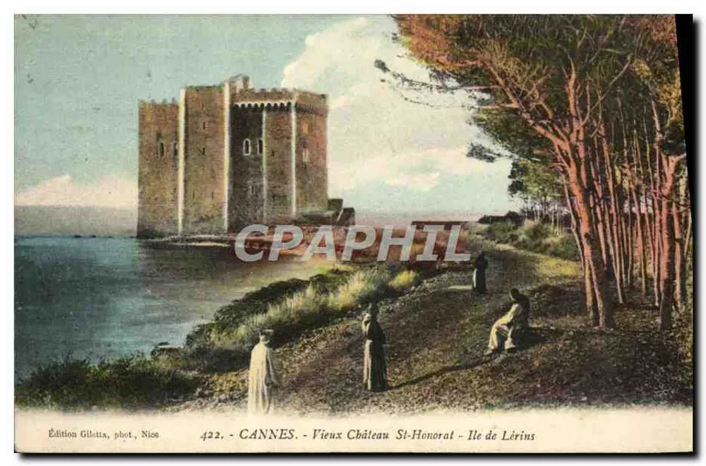 CANNES - Altes Schloss St-Honorat - Insel Lérins — Edition Gilletta, Foto von Nice, Nr. 422 - Vorderseite