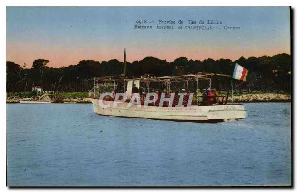 Barcos de Estérel e Chanteclair — Serviço das Ilhas de Lérins — Cannes - Frente