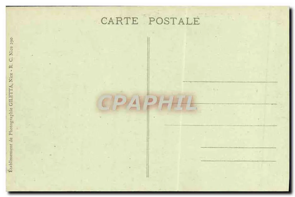 Ilha de São Honora - Velho Castelo — Editor Giletta, Nice, n° 108 - Verso