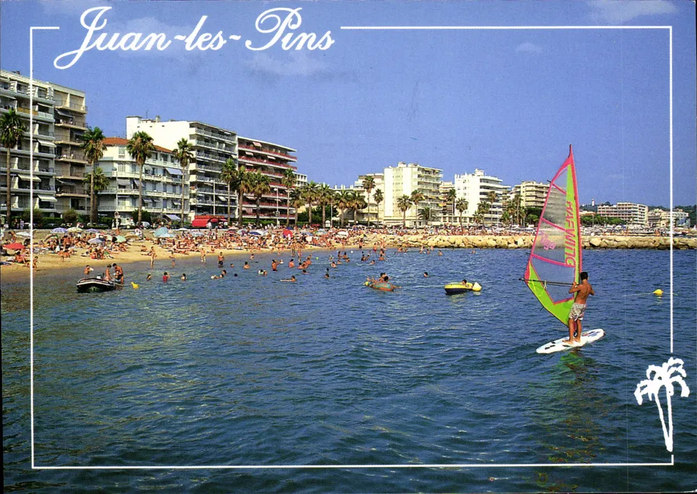 Juan-les-Pins — praia animada — Editions M. Ajuria - Frente