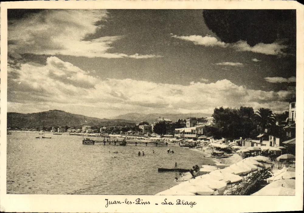 Juan-les-Pins - A praia — Les Éditions MAR, série 760 - Frente