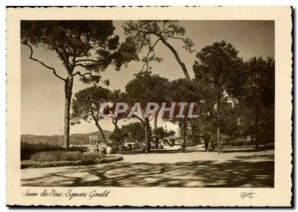 SJuan-les-Pins. Praça Gondel — fotografia assinada 'F. Rone 1411' - Frente