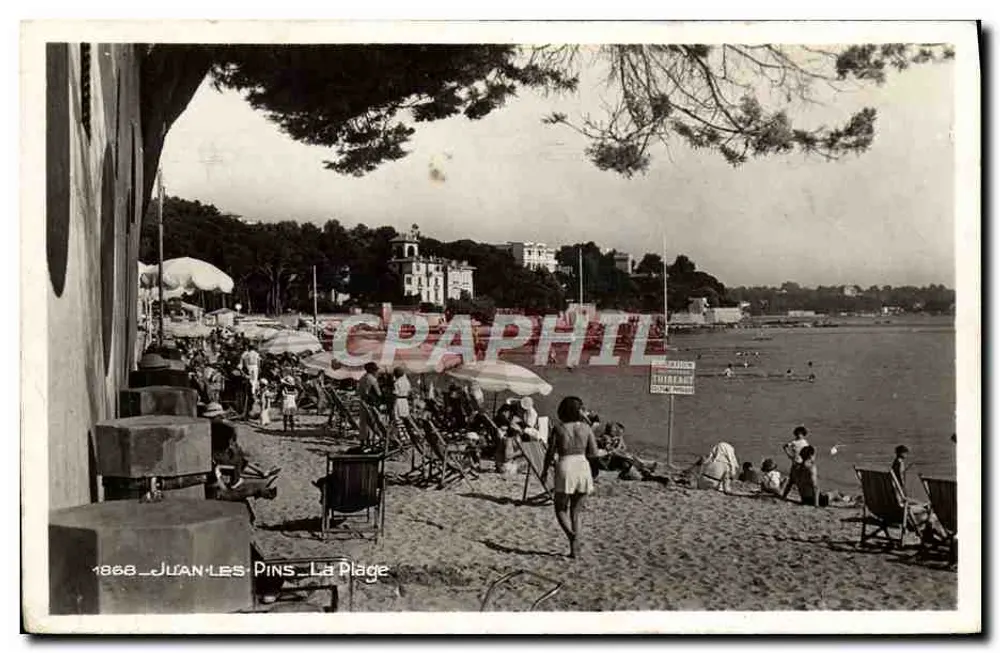 Juan-les-Pins — A Praia — Edição La Cigogne, n° 06 - Frente