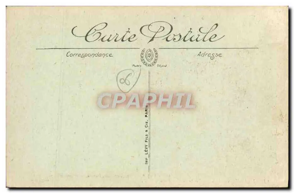 Juan-les-Pins — Der große Schirmkiefer — Edition von Mme Niel, Papeterie, 32 Rue de la République, Antibes - Rückseite
