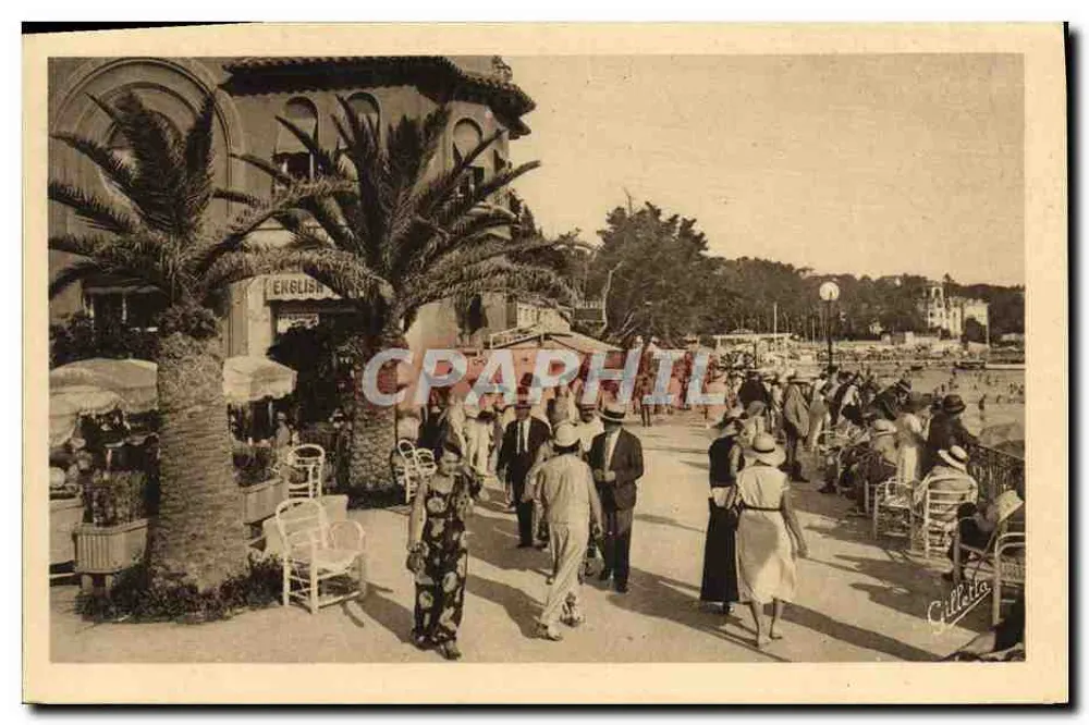 Juan-les-Pins — Eine Ecke der Promenade — J. Gilletta - Vorderseite