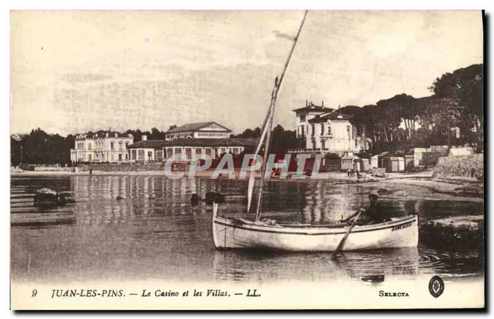 Juan-les-Pins — Das Casino und die Villen — Selecta - Vorderseite