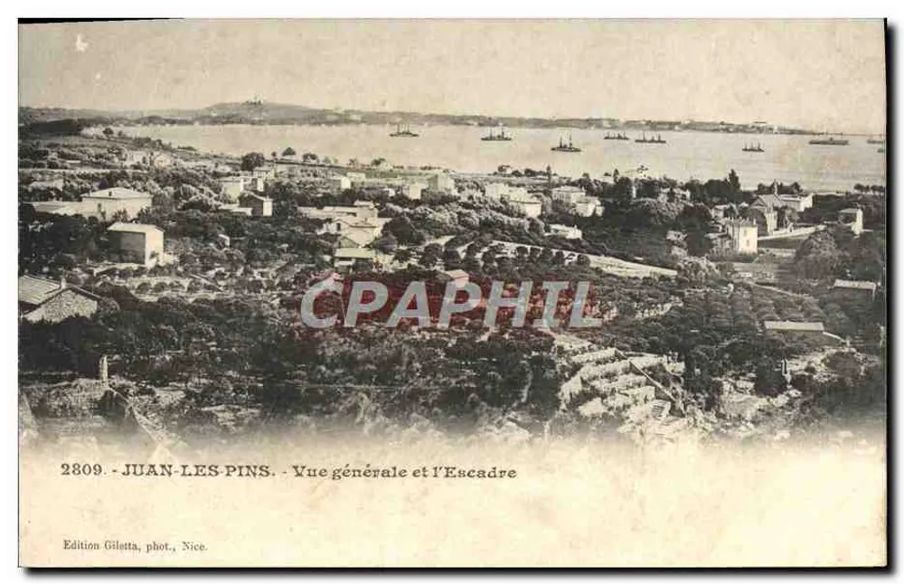 Juan-les-Pins — Allgemeine Ansicht und die Flotte — Gilletta Edition, Nice, Nr. 2809 - Vorderseite