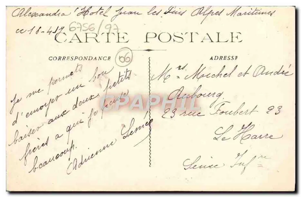 Juan-les-Pins - Die Fontaine du Pin — Verlag: Foto. Monde, Ed. Vahuris, Nr. 16 - Rückseite