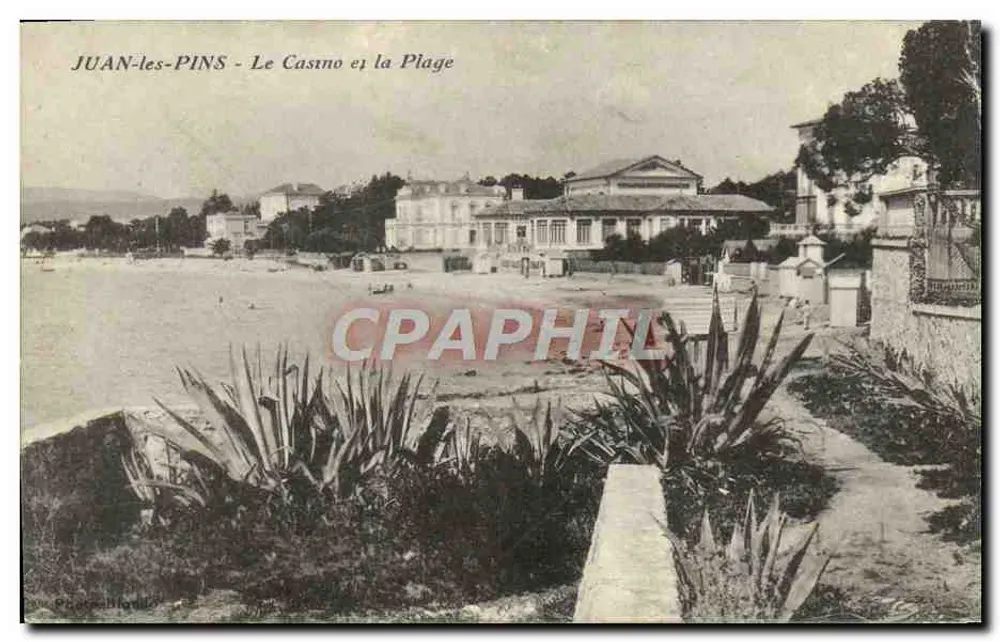 Juan-les-Pins - Das Casino und die Strandpromenade — Verlag P. Pagnol, Seriennummer nicht sichtbar - Vorderseite