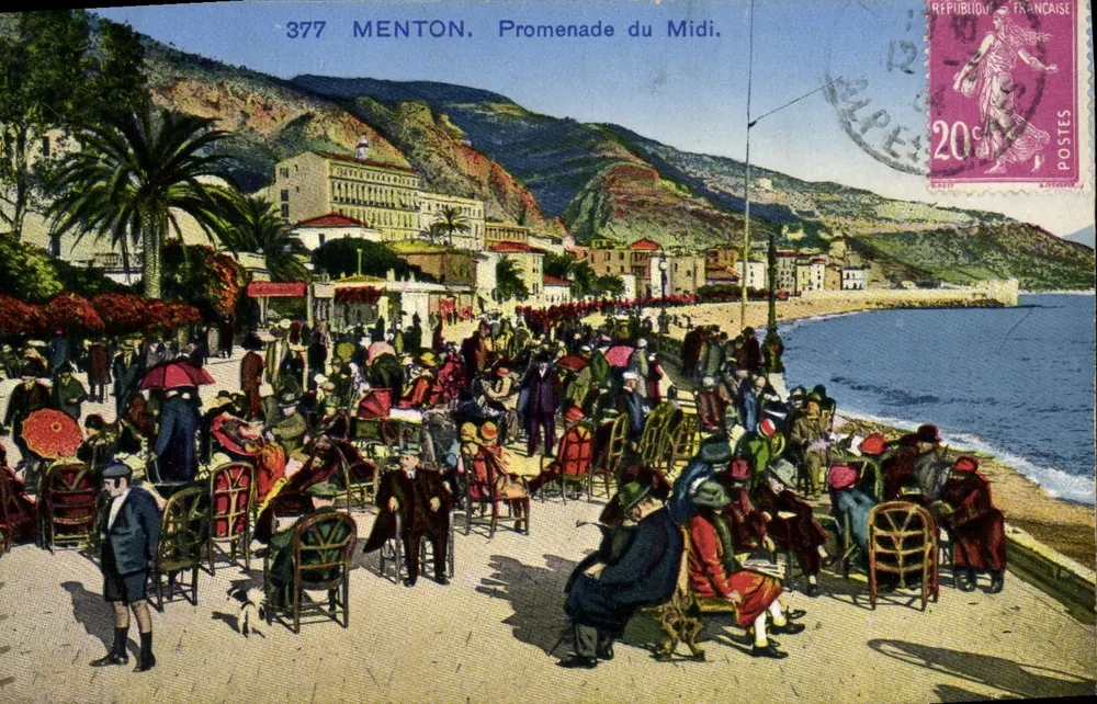 Menton. Promenade du Midi — 377 — wydawca nieznany - Awers