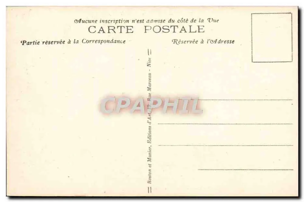 Menton - A Anunciação — vista panorâmica do mar — R.M. n°1432 - Verso