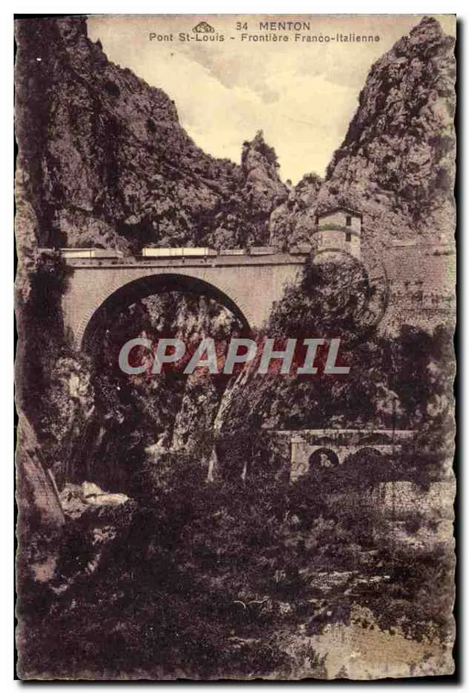 Brücke St-Louis — Französisch-Italienische Grenze — Menton, 34 - Vorderseite