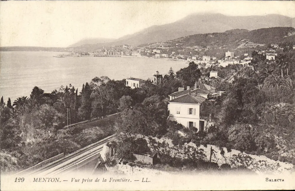 Menton — Vista tirada da Fronteira — Selecta, n°129 - Frente