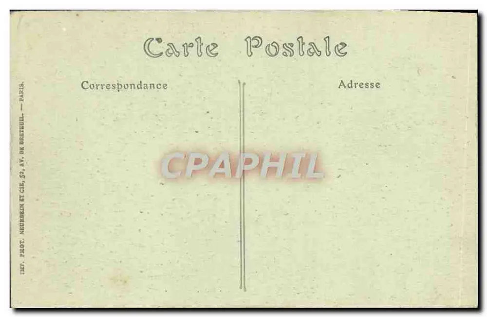 Menton — A Avenida Félix-Faure — Imp. Neuerdin et Cie, Paris - Verso