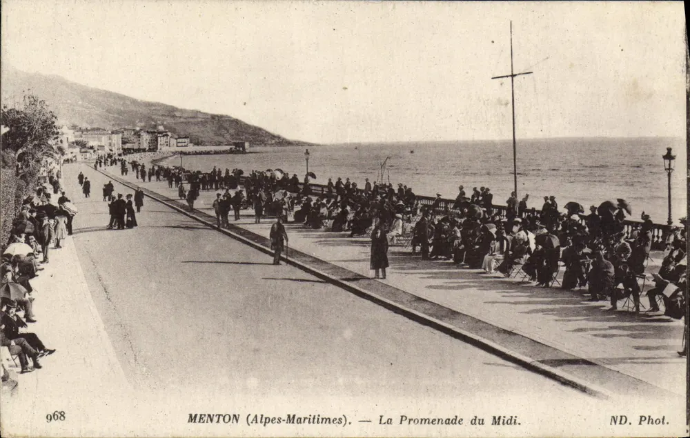 MENTON (Alpes-Maritimes) — A Promenade do Meio-Dia — ND. Fotografia - Frente