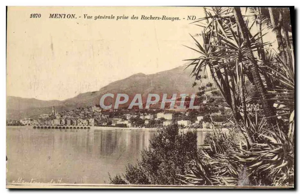 Menton - Allgemeiner Blick von den Rochers-Rouges - ND - C. Letellier, Paris - Vorderseite